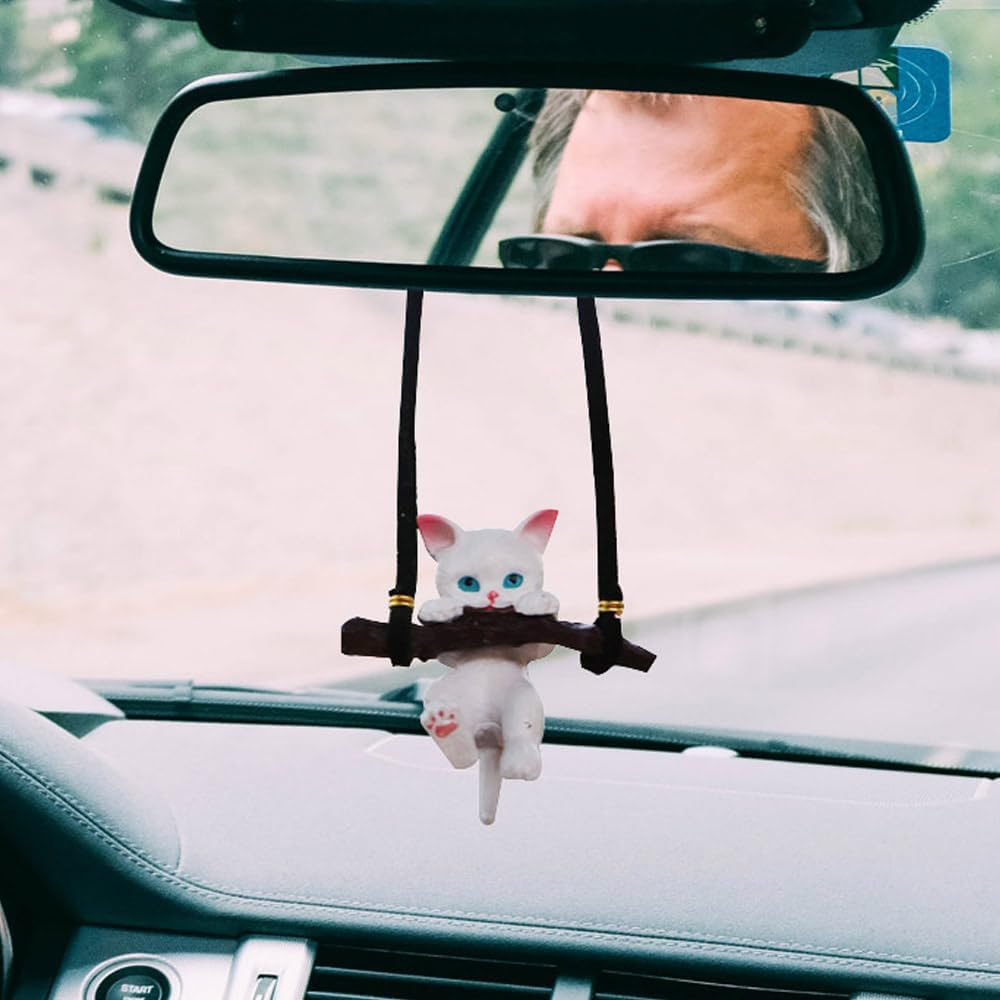 Meet your new backseat drivers. Or would that be front seat drivers because this meow-y band of three kitties sits on your rear view mirror? The petite felines are an adorable accessory and come in a set of three or as individual pieces.